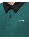 Monet Blocked Green & Black Long Sleeve Polo Shirt - Thumbnail image 2 of 3