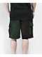 Monet Casper shorts cargo de pana marrón y verde