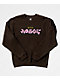 Monet Drippin Brown sudadera de cuello redondo