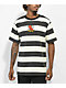 Monet No Good Grey and White Stripe Knit T-Shirt