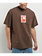 Monet Skateboards Floral Stamp Brown T-Shirt - Thumbnail image 2 of 3