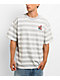 Monet Skateboards Market Stripe Grey & White T-Shirt - Thumbnail image 2 of 4