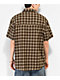 Monet Skateboards Push It Brown Short Sleeve Flannel Shirt - Thumbnail image 2 of 3