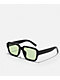 Monroe Black & Green Square Sunglasses - Thumbnail image 1 of 2