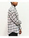 Montage camisa de franela a cuadros blanca, gris y y negra