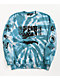NGOrder Etched Blue Tie Dye Crewneck Sweatshirt