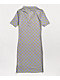 NGOrder Ribbed Purple & Green Checkerboard Polo Dress - Thumbnail image 2 of 6