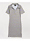 NGOrder Ribbed Purple & Green Checkerboard Polo Dress - Thumbnail image 1 of 6