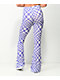 NGOrder Warped Purple & White Flare Pants