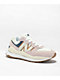 New Balance 5740 Stone, Pink & Sea Salt Shoes - Thumbnail image 1 of 4