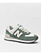 New Balance Lifestyle 574 Dark Juniper, Pink & Angora Shoes - Thumbnail image 1 of 6