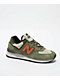 New Balance Lifestyle 574 Dark Olivine & Infield Clay Shoes - Thumbnail image 1 of 5