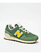 New Balance Lifestyle 574 Mallard Green & Ginger Lemon Shoes - Thumbnail image 1 of 4
