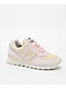 New Balance Lifestyle 574 Pink Granite, Linen & Sea Salt Shoes - Thumbnail image 1 of 5