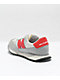 New Balance Lifestyle Kids 237 Concrete & True Red Shoes - Thumbnail image 2 of 3