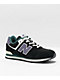 New Balance Lifestyle Kids 574 Black, Mercury & Vintage Teal Shoes - Thumbnail image 1 of 5