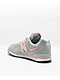 New Balance Lifestyle Kids 574 Rain Cloud & Pink Haze Shoes - Thumbnail image 2 of 3