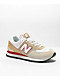 New Balance Lifestyle ML574D Beige & Orange Shoes - Thumbnail image 1 of 3