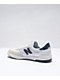 New Balance Numeric 440 White & Navy Blue Skate Shoes - Thumbnail image 2 of 5