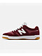 New Balance Numeric 480 Burgundy & White Skate Shoes - Thumbnail image 2 of 4