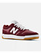 New Balance Numeric 480 Burgundy & White Skate Shoes - Thumbnail image 1 of 4
