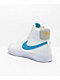 Nike Blazer Mid '77 White, Blue & Yellow Leather Shoes - Thumbnail image 2 of 4