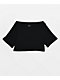 Nike Essential Off Shoulder Black Crop T-Shirt - Thumbnail image 6 of 6