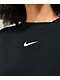 Nike Essentials Collection Black Crop Crewneck Sweatshirt - Thumbnail image 2 of 2