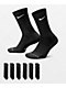Nike Everyday Elevated Black 6 Pack Crew Socks - Thumbnail image 4 of 4