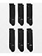 Nike Everyday Elevated Black 6 Pack Crew Socks - Thumbnail image 2 of 4