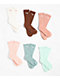 Nike Everyday Plus Cushioned Teal & Brown 6 Pack Crew Socks - Thumbnail image 1 of 2