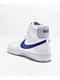Nike Kids Blazer '77 Mid White & Game Royal Leather Shoes - Thumbnail image 2 of 3
