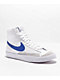 Nike Kids Blazer '77 Mid White & Game Royal Leather Shoes - Thumbnail image 1 of 3