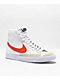 Nike Kids Blazer '77 Mid White & Picante Red Leather Shoes - Thumbnail image 1 of 4
