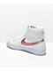 Nike Kids Blazer Mid '77 White & Pink Leather Shoes