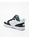 Nike Kids Court Borough Low Recraft Anthracite, White, & Glacier Blue Shoes - Thumbnail image 2 of 5