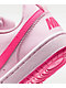 Nike Kids Court Borough Low Recraft White & Hyper Pink Shoes - Thumbnail image 7 of 8