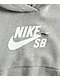 Nike SB Kids Icon EasyOn Grey Hoodie - Thumbnail image 3 of 3