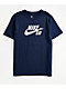 Nike SB Kids Icon Navy T-Shirt - Thumbnail image 1 of 2