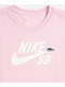 Nike SB Kids Icon Pink T-Shirt - Thumbnail image 2 of 2