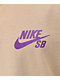 Nike SB Logo Khaki & Purple T-Shirt - Thumbnail image 2 of 2