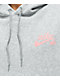 Nike SB Sudadera con capucha gris con perro rosa
