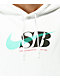 Nike SB Swoosh a través de sudadera con capucha blanca
