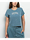 Nike Sportswear Blue Wash Crop T-Shirt - Thumbnail image 1 of 2