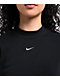Nike Sportswear Chill Black Long Sleeve Crop T-Shirt - Thumbnail image 3 of 3