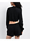 Nike Sportswear Chill Black Long Sleeve Crop T-Shirt - Thumbnail image 2 of 3