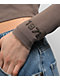 Nike Sportswear Chill Knit Brown Long Sleeve Crop T-Shirt - Thumbnail image 4 of 6