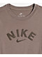 Nike Sportswear Chill Knit Brown Long Sleeve Crop T-Shirt - Thumbnail image 6 of 6