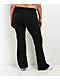 Nike Sportswear Chill Knit Ribbed Black Mid Rise Flare Leggings - Thumbnail image 4 of 8