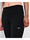 Nike Sportswear Chill Knit Ribbed Black Mid Rise Flare Leggings - Thumbnail image 6 of 8